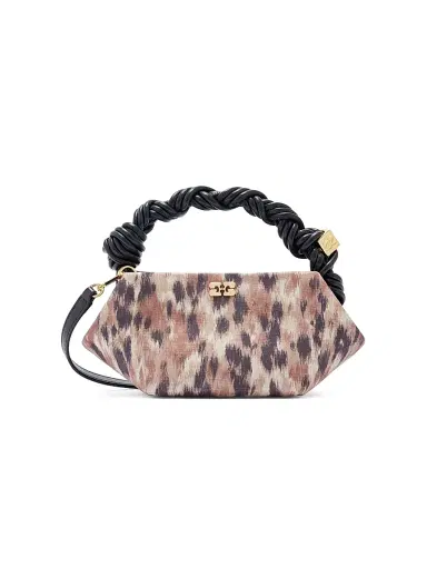 Ganni Women's Bou Printed Mini Taffeta Crossbody Bag - Burro | Thumbnail 1 Ganni Women's Bou Printed Mini Taffeta Crossbody Bag - Burro | Thumbnail 1