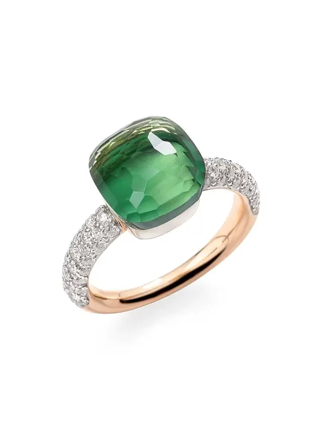 Women's Nudo Two-Tone 18K Gold & Multi-Stone Ring - Rose Gold
