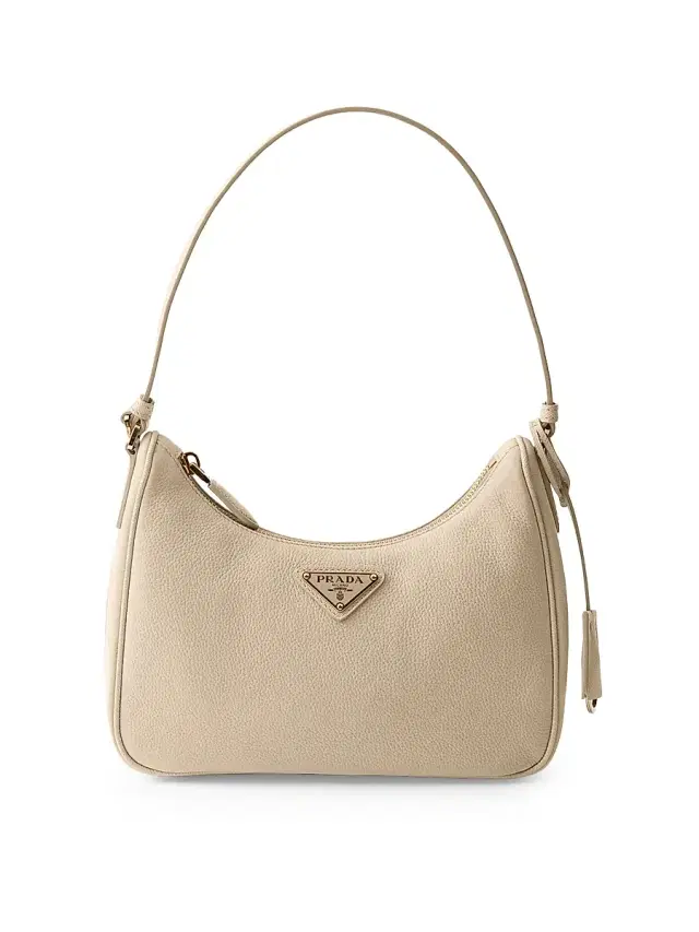 Prada Women's  Re-edition 2005 Nubuck And Saffiano Leather Mini-bag - Beige Khaki