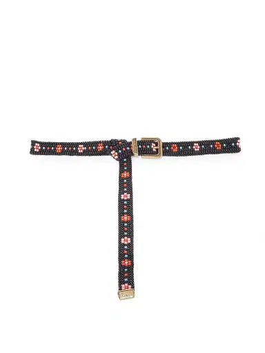 Etro Women's Floral Beaded Embroidered Belt - Multicolor Blue Base | Thumbnail 5 Etro Women's Floral Beaded Embroidered Belt - Multicolor Blue Base | Thumbnail 5