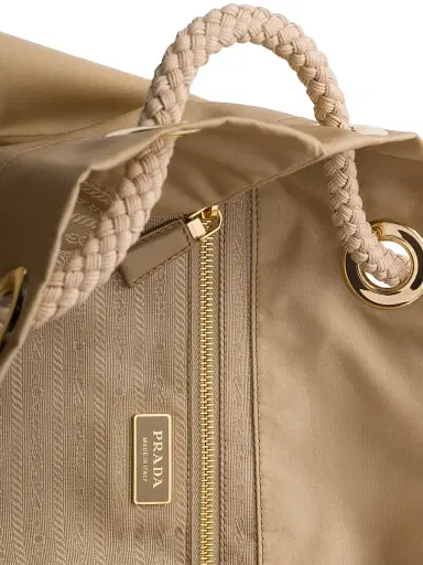 Prada Women's Mariner Large Re-Nylon Bucket Bag - Light Brown | Thumbnail 4 Prada Women's Mariner Large Re-Nylon Bucket Bag - Light Brown | Thumbnail 4