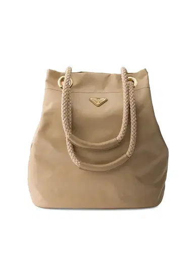Prada Women's Mariner Large Re-Nylon Bucket Bag - Light Brown | Thumbnail 1 Prada Women's Mariner Large Re-Nylon Bucket Bag - Light Brown | Thumbnail 1