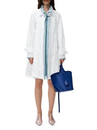Loewe Women's Mixed Stripe Cotton-Blend Shirtdress - White - Size 10 | Thumbnail 2 Loewe Women's Mixed Stripe Cotton-Blend Shirtdress - White - Size 10 | Thumbnail 2