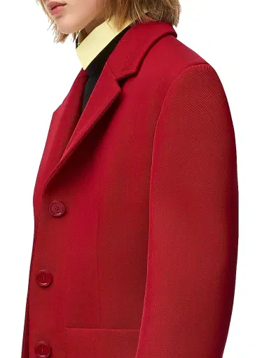 Loewe Women's Ponte Single-Breasted Blazer - Red - Size 2 | Thumbnail 5