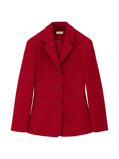 Loewe Women's Ponte Single-Breasted Blazer - Red - Size 2 | Thumbnail 1