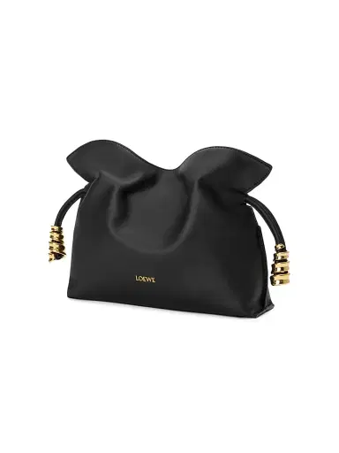 Loewe Women's Coil Flamenco Mini Leather Clutch - Black | Thumbnail 4 Loewe Women's Coil Flamenco Mini Leather Clutch - Black | Thumbnail 4