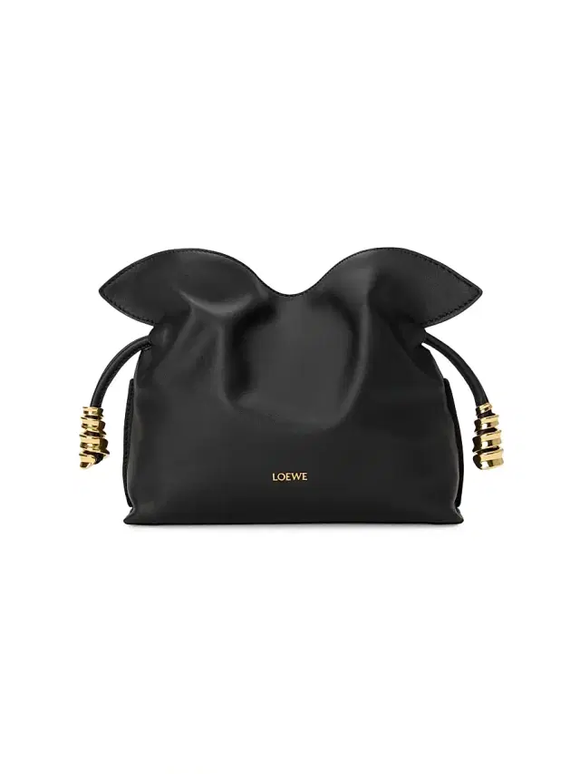 LOEWE Women's Coil Flamenco Mini Leather Clutch - Black