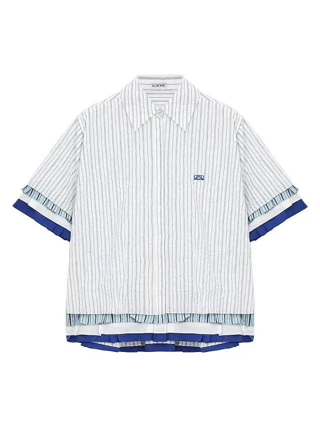 Women's Mixed Stripe Cotton-Blend Shirt - White Multi