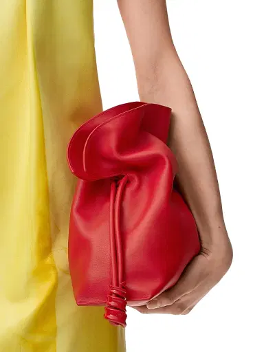 Loewe Women's Coil Flamenco Medium Leather Clutch - Scarlet Red | Thumbnail 3 Loewe Women's Coil Flamenco Medium Leather Clutch - Scarlet Red | Thumbnail 3