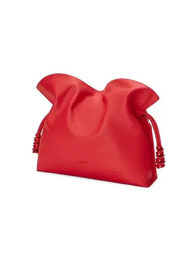 Loewe Women's Coil Flamenco Medium Leather Clutch - Scarlet Red | Thumbnail 4 Loewe Women's Coil Flamenco Medium Leather Clutch - Scarlet Red | Thumbnail 4