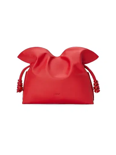 Loewe Women's Coil Flamenco Medium Leather Clutch - Scarlet Red | Thumbnail 1 Loewe Women's Coil Flamenco Medium Leather Clutch - Scarlet Red | Thumbnail 1
