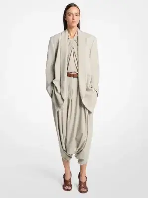 Michael Kors Collection Tissue Wool Crepe Bathrobe Jacket | Thumbnail 2