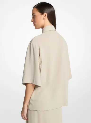 Michael Kors Collection Wool Crepe Camp Shirt | Thumbnail 5