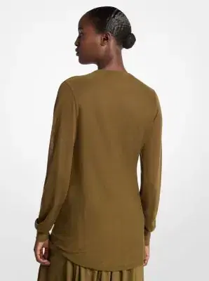 Michael Kors Collection Draped Gauze Sweater | Thumbnail 3