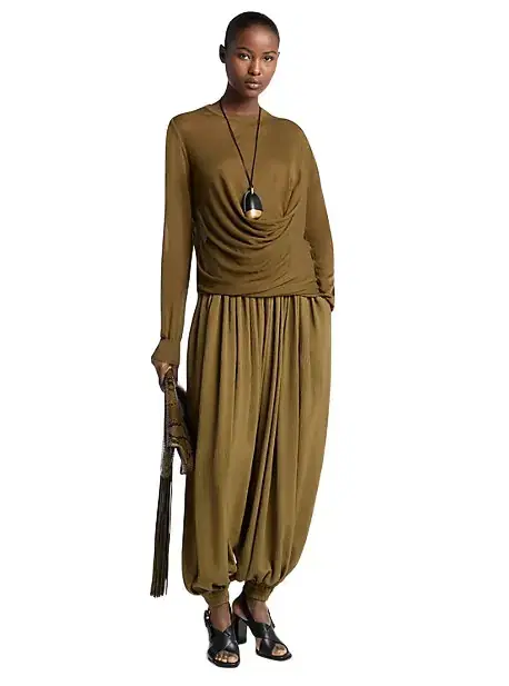Michael Kors Collection Draped Gauze Sweater
