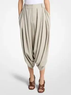 Michael Kors Collection Draped Tissue Wool Culottes | Thumbnail 2