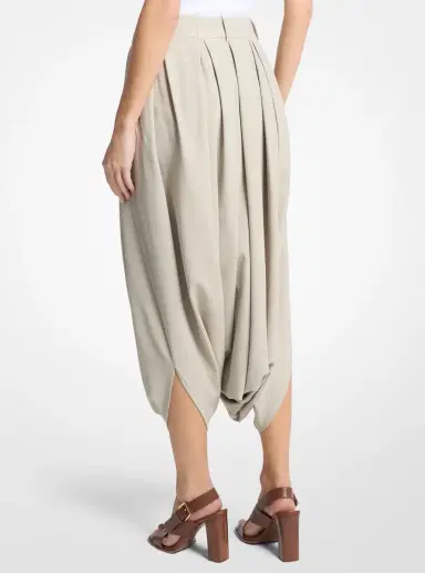 Michael Kors Collection Draped Tissue Wool Culottes | Thumbnail 8