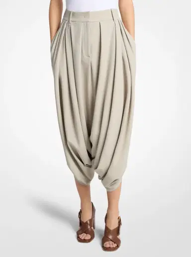 Michael Kors Collection Draped Tissue Wool Culottes | Thumbnail 9