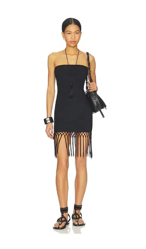 MORE TO COME Shion Fringe Mini Dress