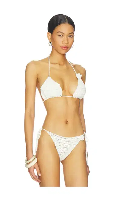 MORE TO COME Lakeisha Crochet Bikini Top | Thumbnail 2