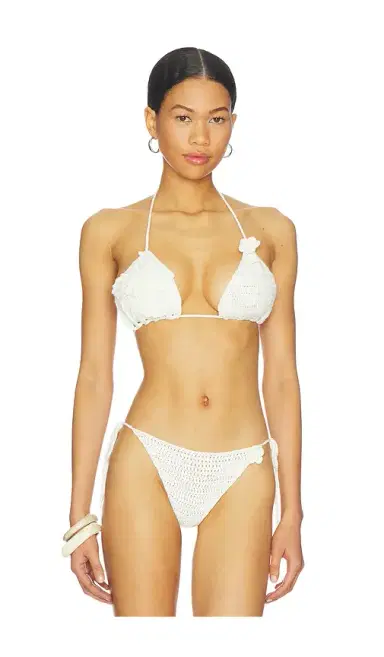 MORE TO COME Lakeisha Crochet Bikini Top | Thumbnail 1