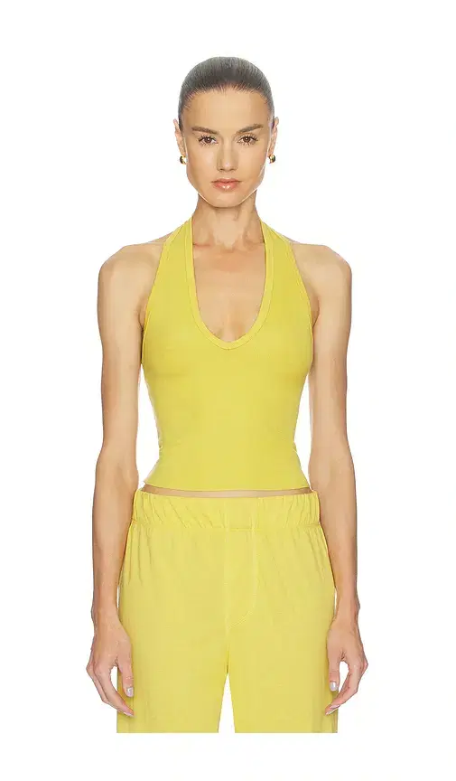 Butter Rib Cropped Halter Top