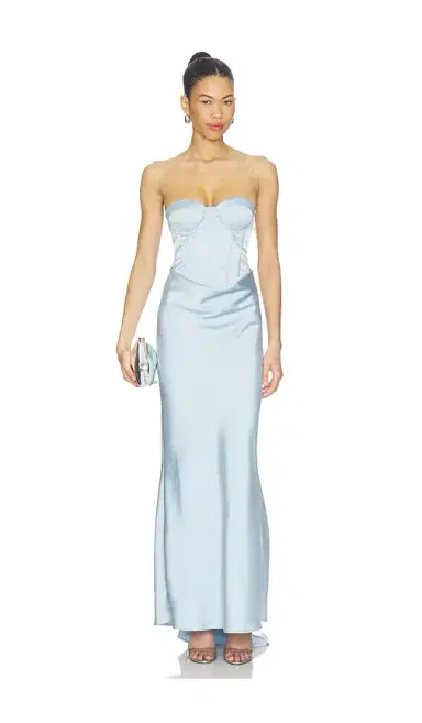ROTATE Satin Corset Maxi Dress | Thumbnail 1 ROTATE Satin Corset Maxi Dress | Thumbnail 1