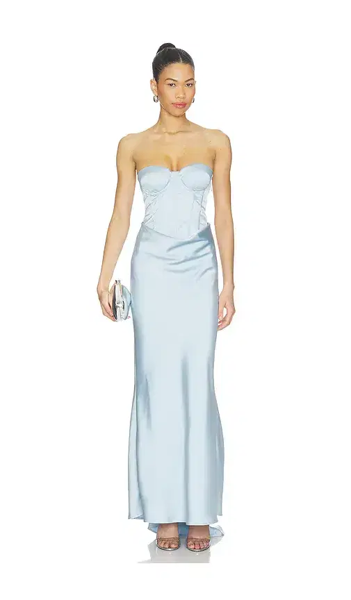 Satin Corset Maxi Dress