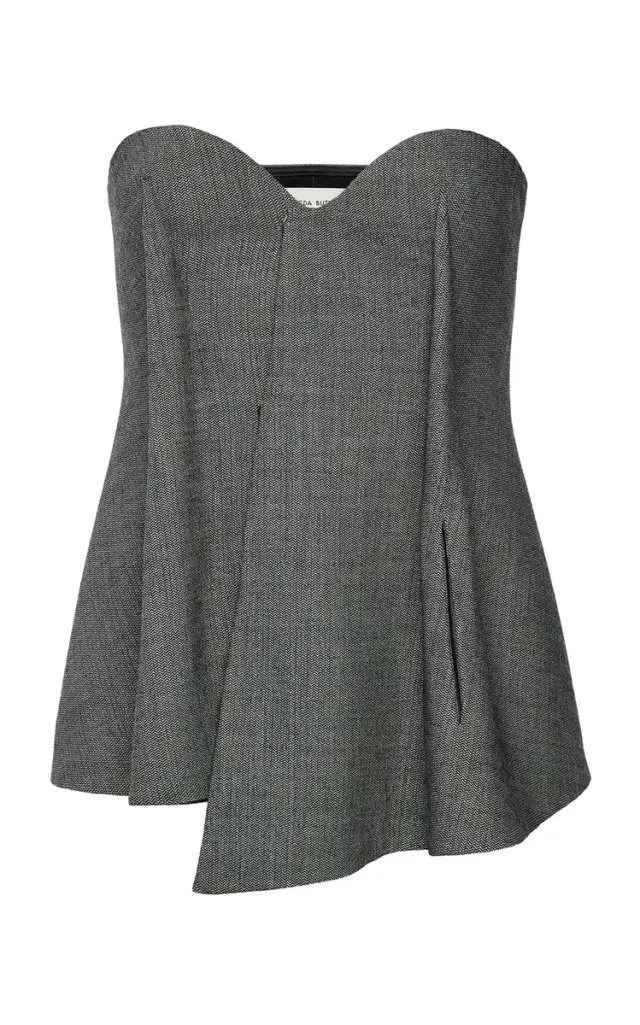 Wool-Blend Strapless Top