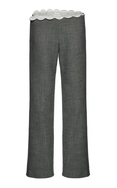 Magda Butrym Wool-Blend Lace-Trimmed Trousers | Thumbnail 1