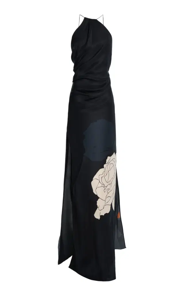 Chain Detail Halter Gown