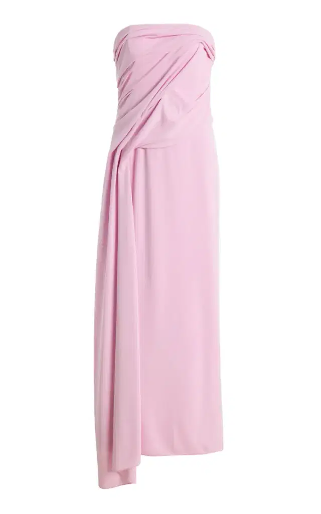 Significant Other Exclusive Genesis Strapless Draped Crepe Maxi Dress