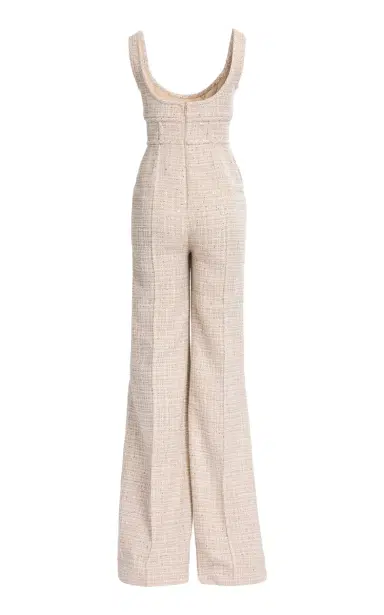 Elie Saab Sequin Thread Tweed Jumpsuit | Thumbnail 3