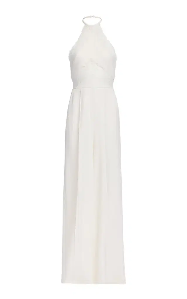 Elie Saab Cady & Lace Jumpsuit