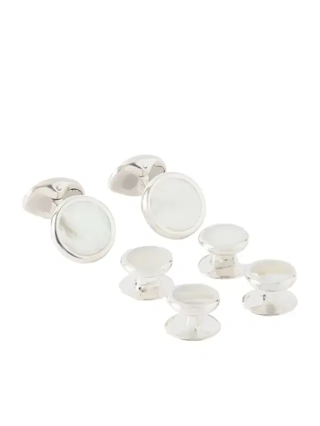 DEAKIN & FRANCIS Mother-of-Pearl and Sterling Silver Cufflinks and Dress Studs Set - Men