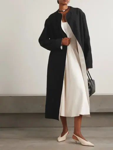 Maria McManus Reversible Twill And Hammered-satin Coat | Thumbnail 2 Maria McManus Reversible Twill And Hammered-satin Coat | Thumbnail 2