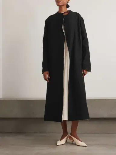 Maria McManus Reversible Twill And Hammered-satin Coat | Thumbnail 3 Maria McManus Reversible Twill And Hammered-satin Coat | Thumbnail 3