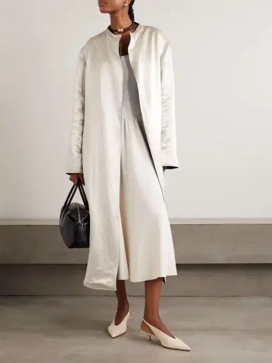 Maria McManus Reversible Twill And Hammered-satin Coat | Thumbnail 6 Maria McManus Reversible Twill And Hammered-satin Coat | Thumbnail 6