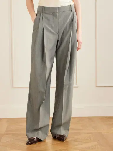Stella McCartney Pleated Wool-blend Straight-leg Pants | Thumbnail 3