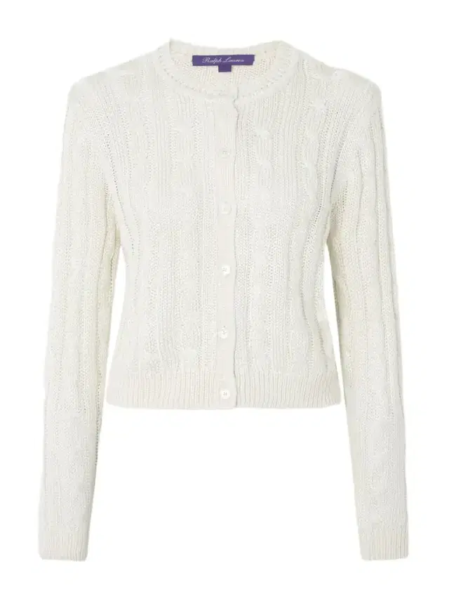 Cable-knit Silk Cardigan