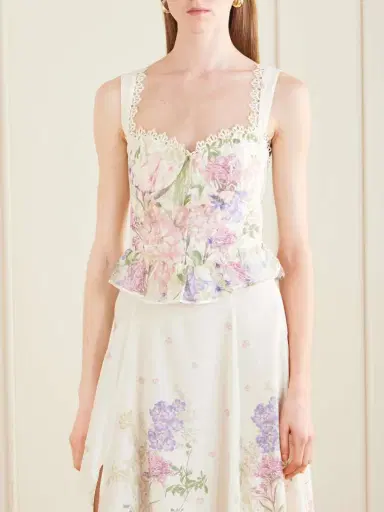 Charo Ruiz Floret Floral Cotton-blend Top | Thumbnail 3 Charo Ruiz Floret Floral Cotton-blend Top | Thumbnail 3