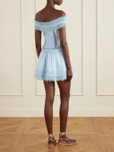 Charo Ruiz Eliane Cotton-blend Mini Dress | Thumbnail 3 Charo Ruiz Eliane Cotton-blend Mini Dress | Thumbnail 3