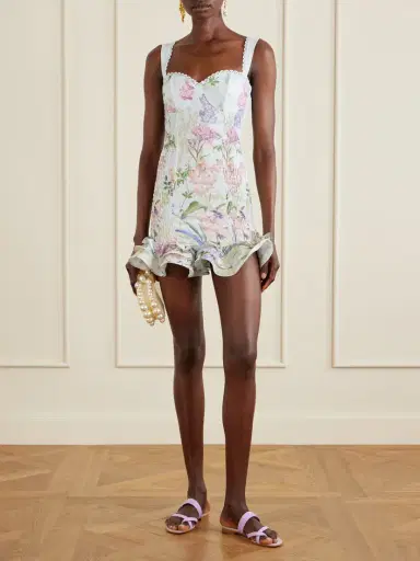 Charo Ruiz Sunil Floral-print Cotton-blend Mini Dress | Thumbnail 2 Charo Ruiz Sunil Floral-print Cotton-blend Mini Dress | Thumbnail 2
