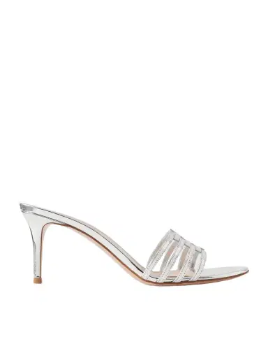 Gianvito Rossi 70 Metallic Leather Sandals | Thumbnail 1 Gianvito Rossi 70 Metallic Leather Sandals | Thumbnail 1