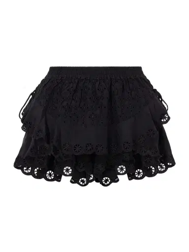 Isabel Marant Neis Embroidered Cotton And Silk-blend Shorts | Thumbnail 1 Isabel Marant Neis Embroidered Cotton And Silk-blend Shorts | Thumbnail 1