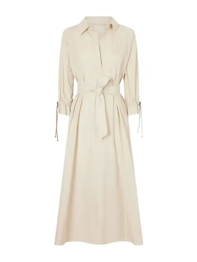 Tie-detailed Cotton-poplin Midi Dress