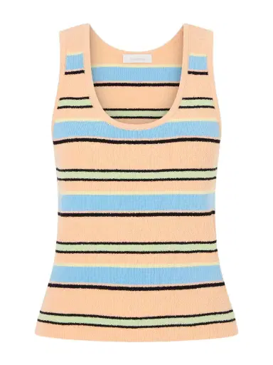 Rabanne Striped Cotton-blend Terry Tank | Thumbnail 1
