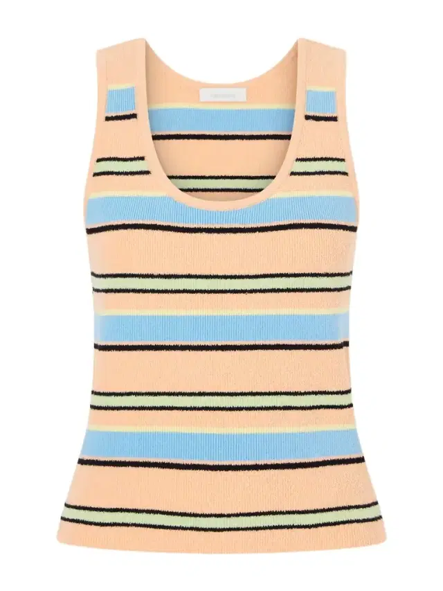 Striped Cotton-blend Terry Tank