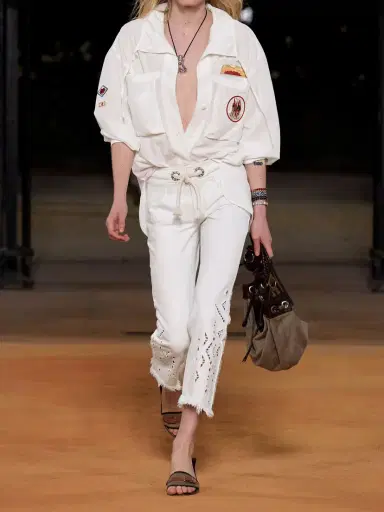 Isabel Marant Chely Appliquéd Tencel™ Lyocell Shirt | Thumbnail 6
