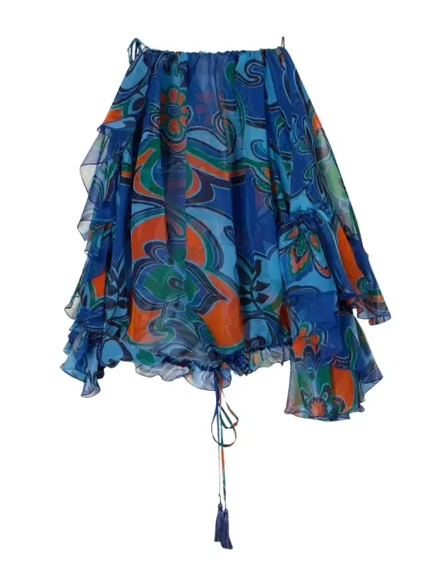 Off-the-shoulder Ruffled Printed Silk-chiffon Blouse